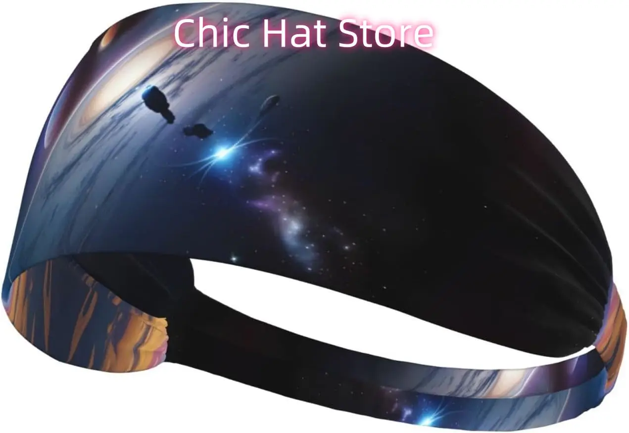 

A Fascinating Universe Elastic Exercise Headband, Fitness Exercise Yoga Cycling Headband, Outdoor Sports Elastic Sweat-Absorbing