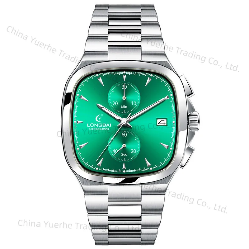 

Мужские кварцевые часы премиум-класса, немеханические часы Trend, водонепроницаемый ремень из нержавеющей стали