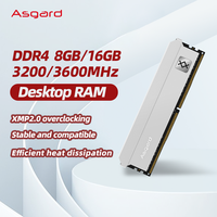 Asgard ddr4 ram memory ddr4 8gb 16GBx2 32GB 3200MHz  3600MHZ ram ddr4 Feryr Series metal heat sink for PC