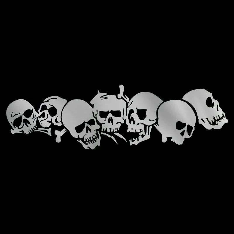 SKULL-Janela Traseira Adesivos na Motocicleta, Produtos do carro, Cobrir Arranhões, Protetor Solar de PVC, Peças Exteriores Impermeáveis, Bonito, 22cm, Novo