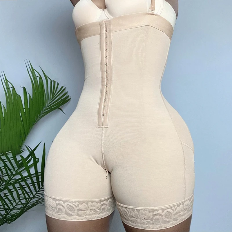 Colombian Fajas Bodysuit Women\'s Corset Waist Trainer Body Shaper Tummy Control Slimming Panites High Waist Shapewear Shorts