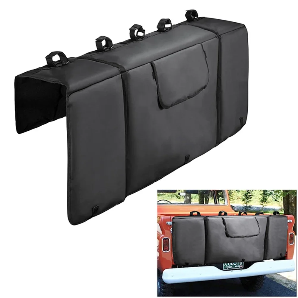 

Pickup Truck Tailgate Bicycle Transport Pad Mountain Bike Tailgate Pad Holds Up To 5 Bikes with Fixing Strap for Truck Auto