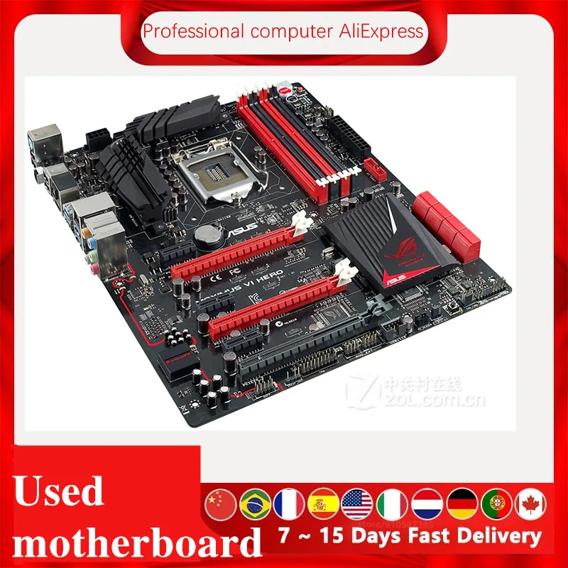 For Asus Maximus VI Hero M6H Desktop Motherboard Z87 LGA1150 LGA 1150 DDR3 32GB SATA3 USB3.0  Original Used Mainboard