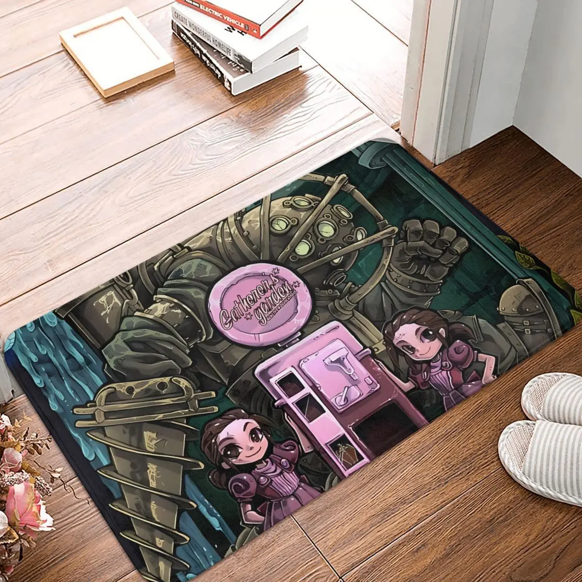 Bioshock In The Garden We Are Grown Game Non-slip Doormat Carpet Bath Bedroom Mat Prayer Home Decorative