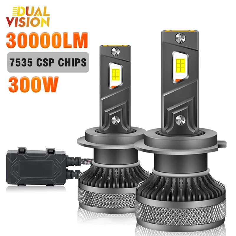 

K5C Автомобильный фонарь H7 Led H4 H1 H8 H9 H11 Лампы для фар 30000LM Двойная медь 9005 HB3 9006 HB4 Turbo Auto Lamp 7535 Чипы CSP