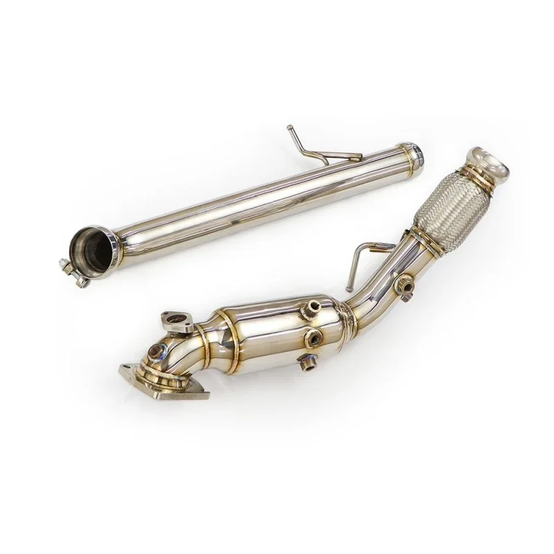 High Flow For Jeep Wrangler Rubicon JL 2.0T 2018-2020 Headers Test Pipe Converter Catted Exhaust Downpipe  Exhaust System