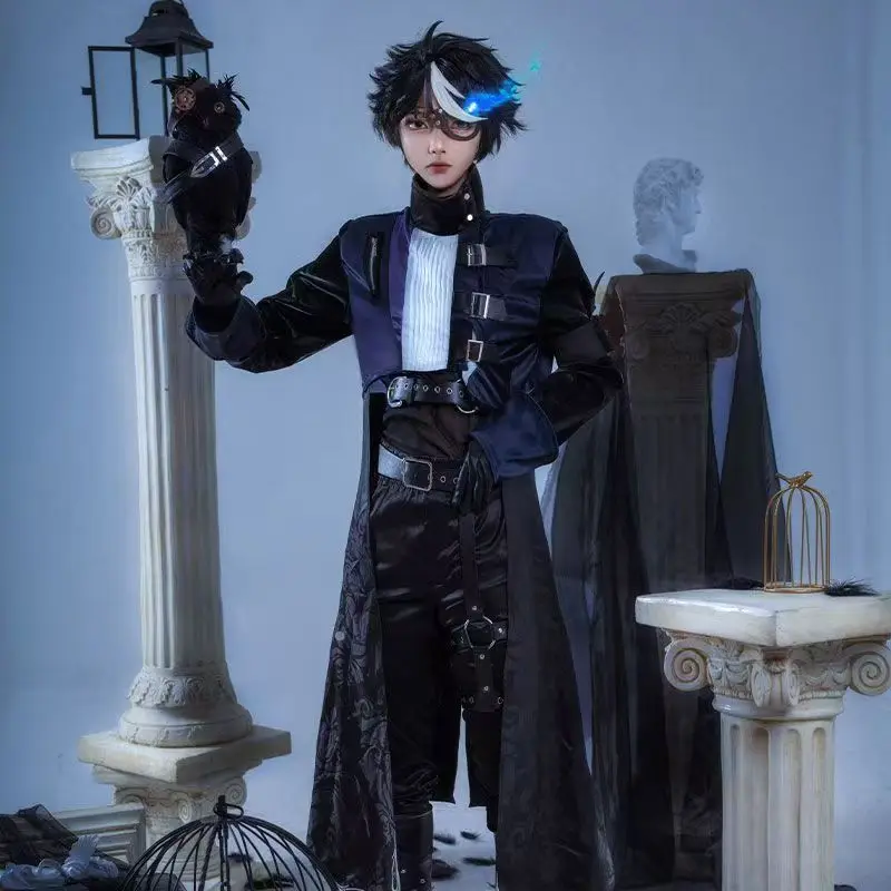 

HotGame Identity ⅤEli Clark Cosplay Costume Truth & Inference Noir Seer Trench Coat Uniform Man Halloween Carnival Suit