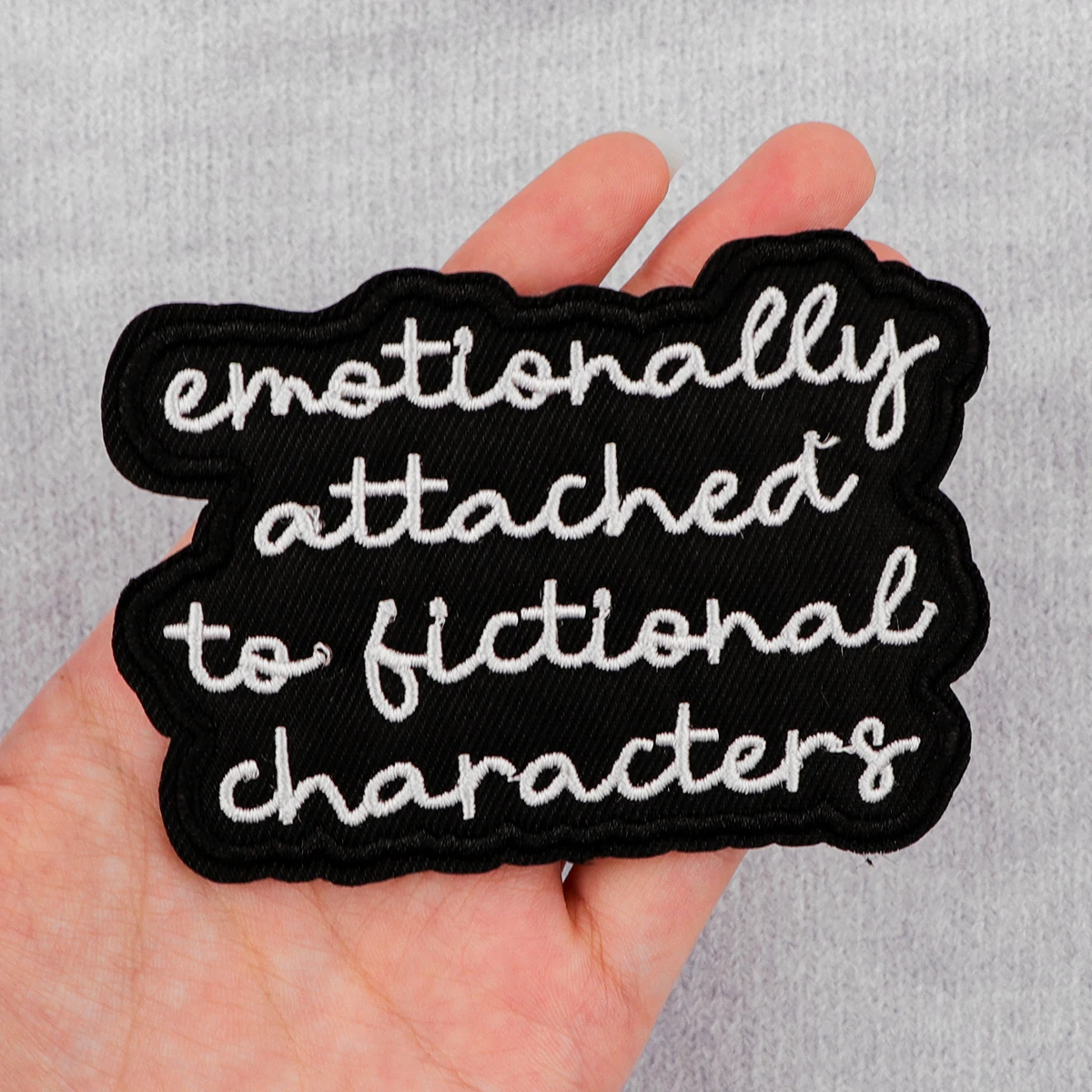 

Funny Quotes Embroidered Patches For Clothing Thermoadhesive DIY Jackets Iron on Patches For Clothes Letters Sew Stickers