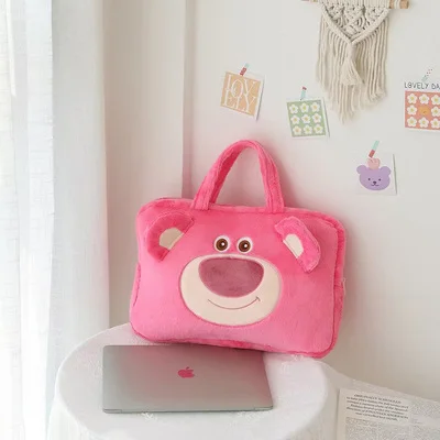 Imagem -02 - Disney Lucifer Gato Aliens Lotso Urso Anime Top-lidar com Bolsas de Computador Personalizado dos Desenhos Animados Bolsa de Armazenamento Ocasional Unisex Presente