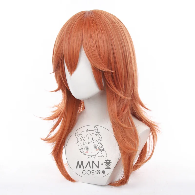 Motosserra homem anjo diabo cosplay peruca longo ondulado em camadas de cabelo espetado presente de halloween