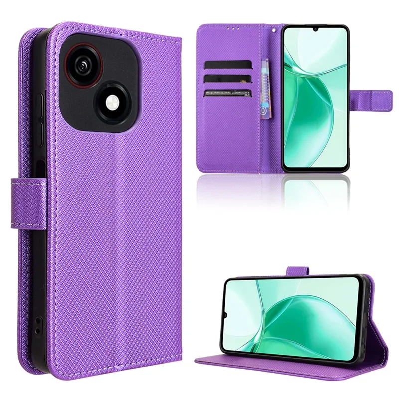 

For ZTE Blade A35E Z2466e Global Cover Flip Luxury Diamond Pattern Skin PU Leather Wallet Stand Case For ZTE A35e 4G Phone Bags
