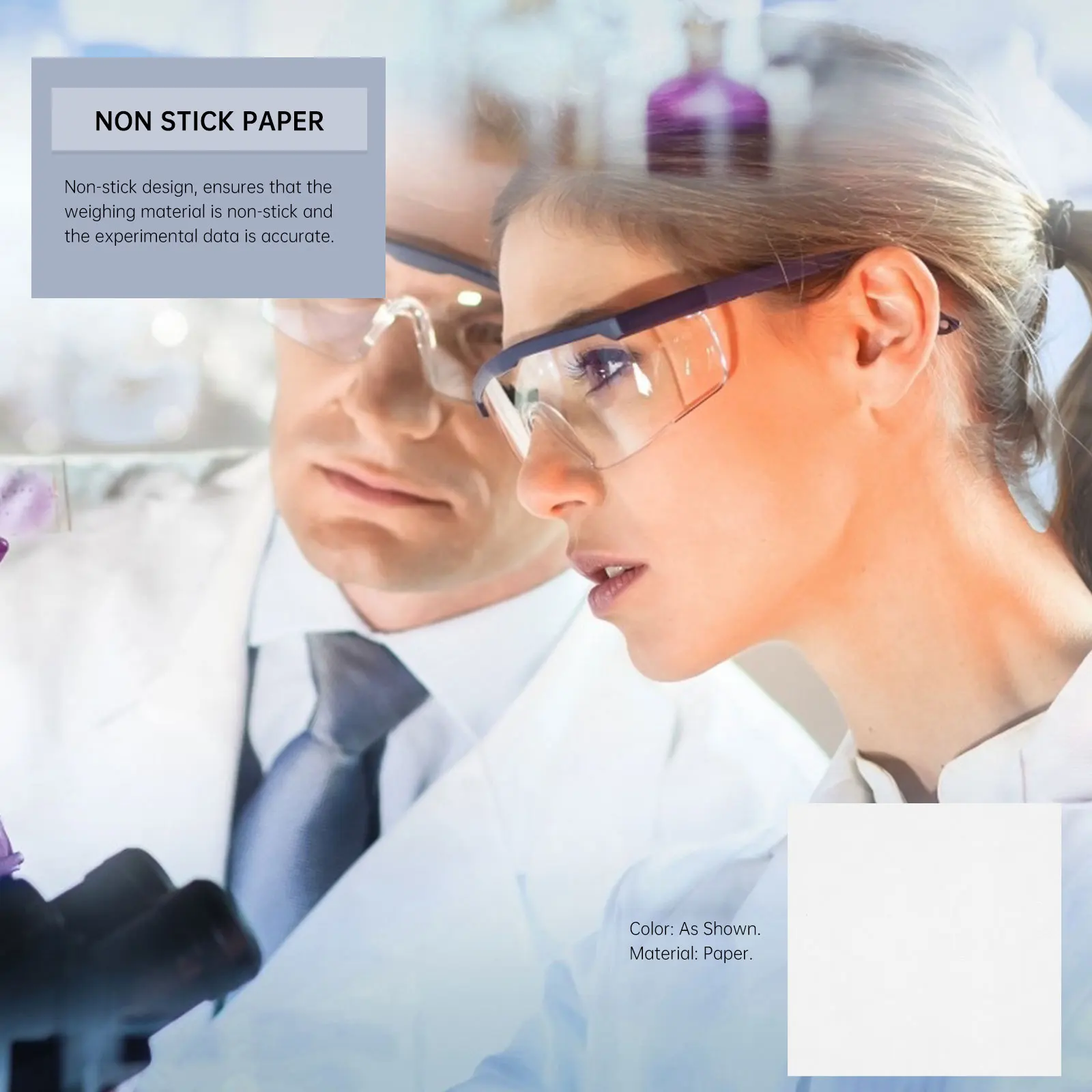 

500 Sheets Weighing Paper Balance Pads Laboratory for Samples Transfer Non Stick Supplies