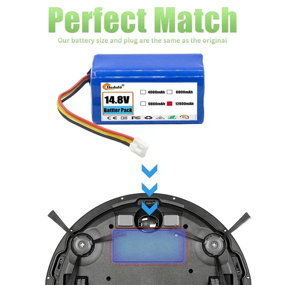 14.4V/14.8V 3.5Ah 18650 li-ion battery For LIECTROUX C30B XR500 E30 For PROSCENIC 800T 830P 820P 820T 820S Robot Vacuum Cleaner