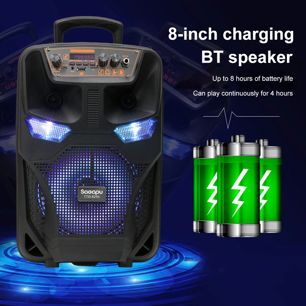 Portable Bluetooth Speaker Wireless Speaker Support FM Radio Subwoofer Stereo Loud Speaker Loud Boom Box for Outdoor Home Party