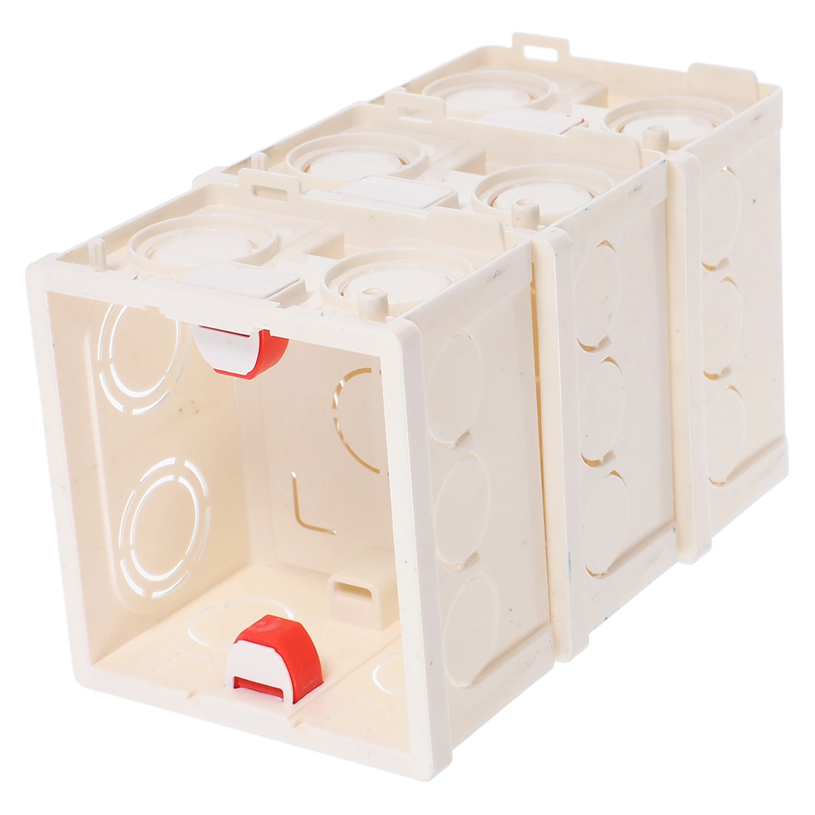 

3pcs Pvc Electrical Junction Box For Wall Socket Hidden Installation Deep Outlet Enclosure Drywall Mount Switch Box For Home