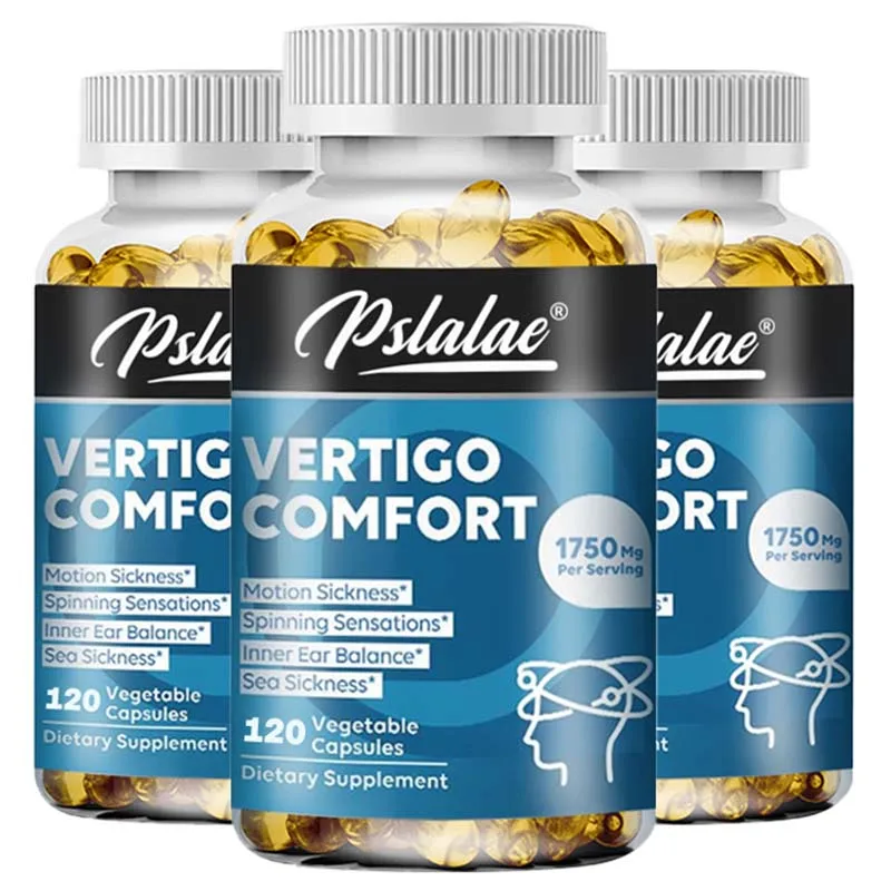 

Vertigo Comfort Capsules - Inner Ear Balance Supplement - Relieves Dizziness, Nausea, Spinning and Shaking Feelings