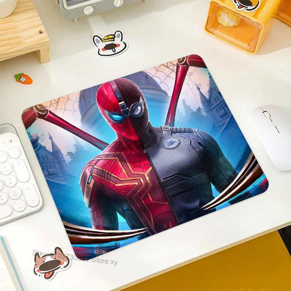 Disney Spider Marvel Man Mousepad RGB Small Size Gaming Mouse Pad With LED Light Desk Mat Super Smooth Non-slip Rubber Bottom