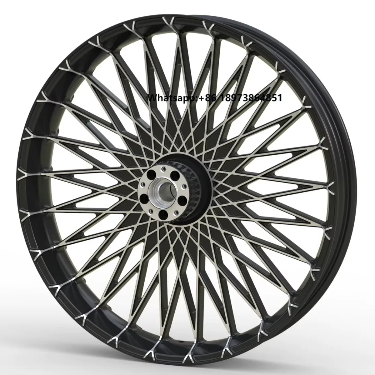 

Black Color Aluminum Alloy Wheel Accessories Front & Rear Compatible for Harley 08-later FLSTF FLSTFB FLSTFBS New Motorcycles