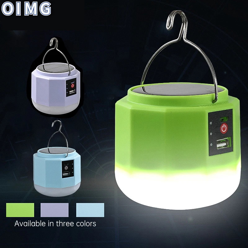 Solar Camping Tent Lamp Pendurado Bright Light, Pesca, lâmpada potável, Luz noturna de emergência, Escurecimento ao ar livre, Lanterna USB impermeável