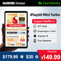 Alldocube iPlay60 Mini Turbo 8.4inch Snapdragon 6Gen 1 Tablet Android14 8GB+8GB virtual memory RAM+128GB ROM Widevine L1