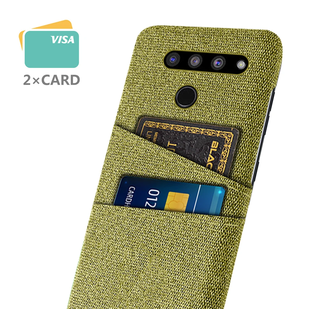 LG V50 ThinQ Cloth Cases For LG V50 ThinQ Case Dual Card Fabric Cloth Luxury Cover For LG V50 V 50 LGV50 ThinQ 5G 6.4