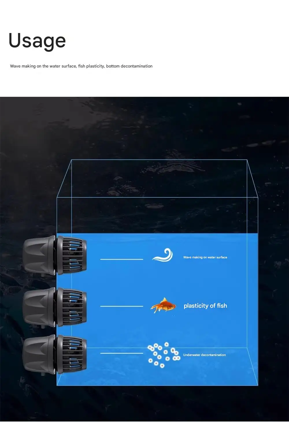Jecod Jebao حوض السمك Wavemaker مضخة Dmp-25/35 2024 جديد ذكي بلوتوث متعدد الأجهزة المياه العذبة المياه المالحة خزان الأسماك #6