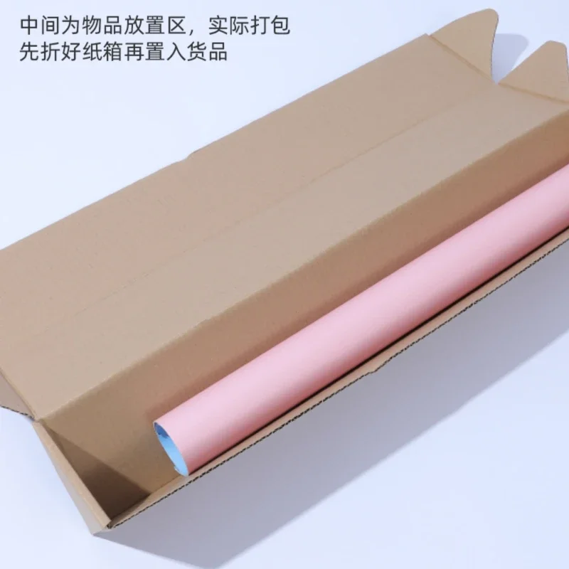 Corrugated Paper Express Box Long Triangular Fishing Rod Red Wine Packaging Carton Shockproof Pressure Resistant Package Boxes