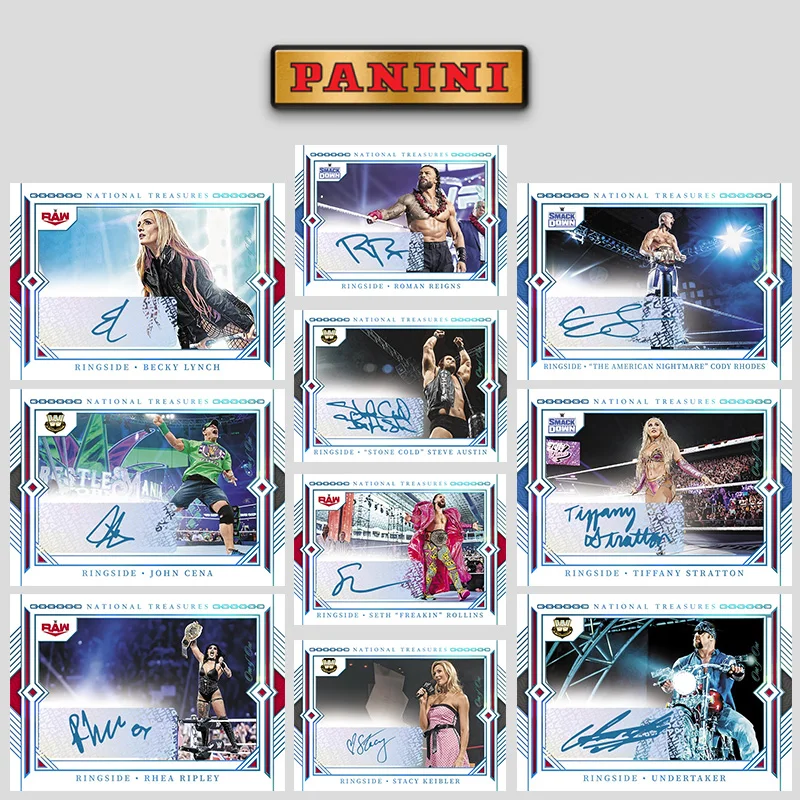 

Panini 2024 National Treasures Undertaker John Cena Roman Reigns Diy Homemade WWE Star Trading Cards Birthday Gift Collection