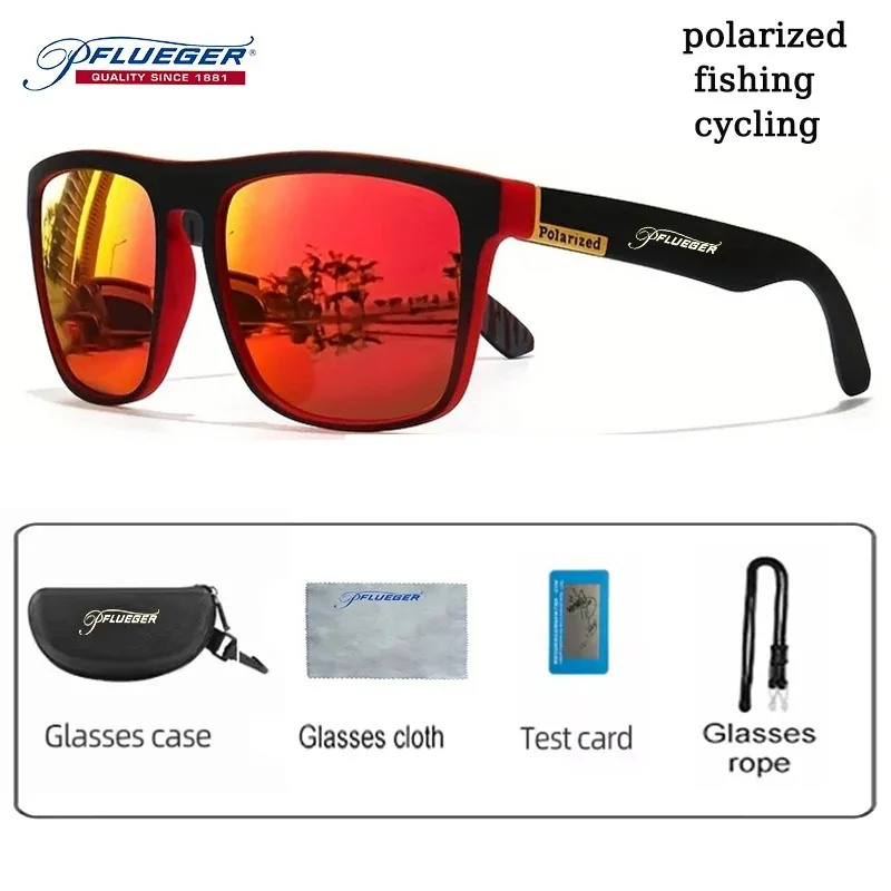 نظارات شمسية مستقطبة لصيد الأسماك وركوب الدراجات من Pflueger، نظارات شمسية رياضية بتصميم مضاد للضباب للأنشطة الخارجية