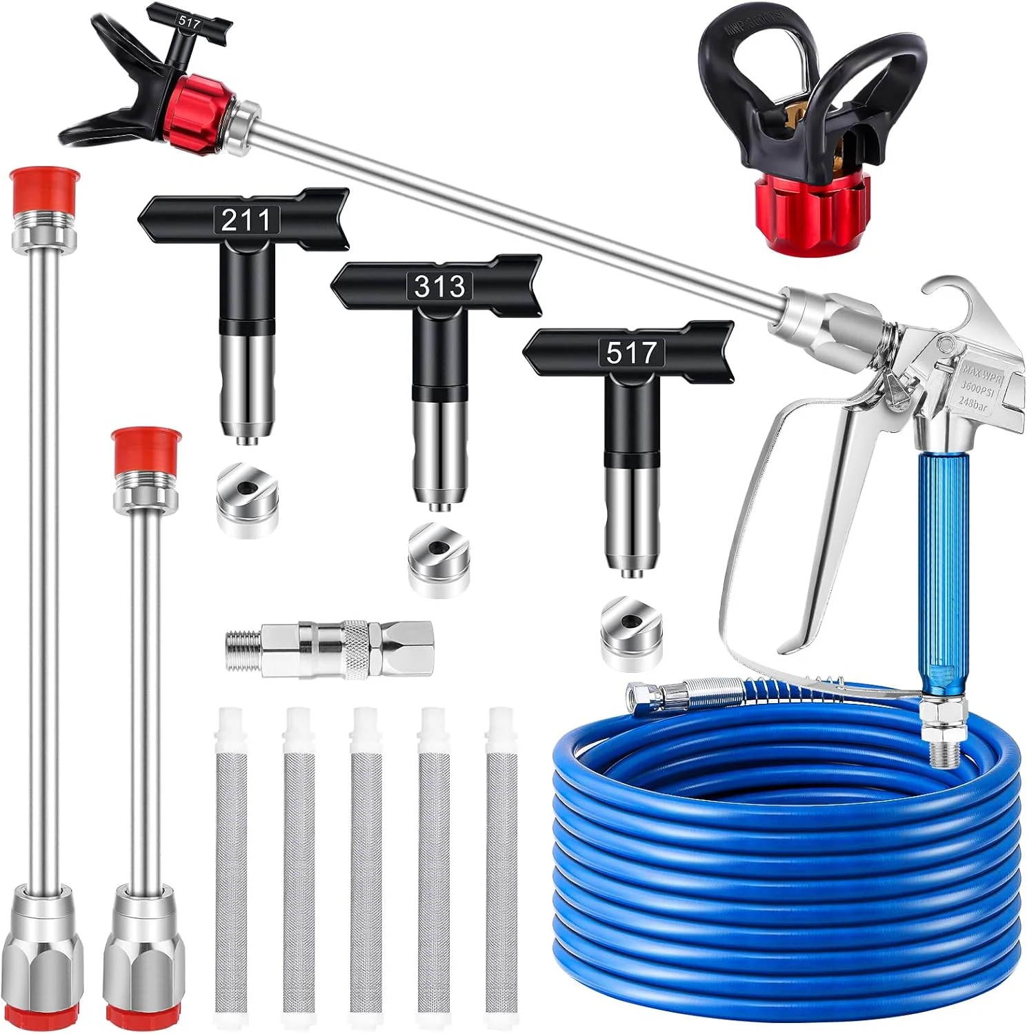 

Набор аксессуаров для безвоздушного распылителя краски, вспомогательные инструменты для окрасочного оборудования, универсальный комплект для распыления краски, удовлетворяющий потребности в покраске