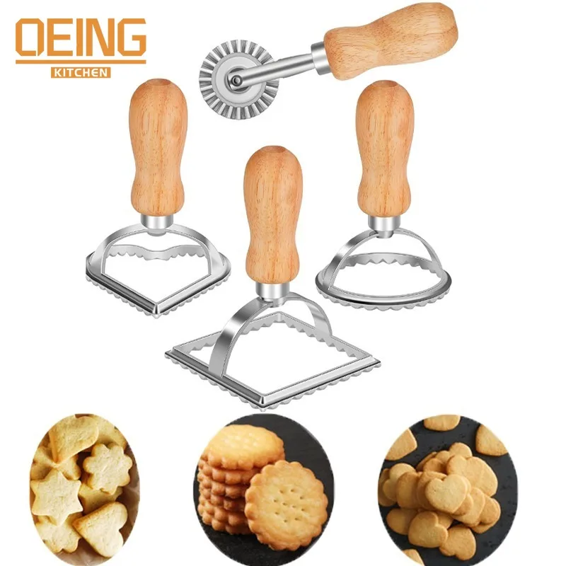 

Ravioli Pastry Cutter Wheel Mold for Home Dumplings Pie Top Rolling Cookie Cutter Stamp Pasta Shape Making Supplies Kitchen Tool