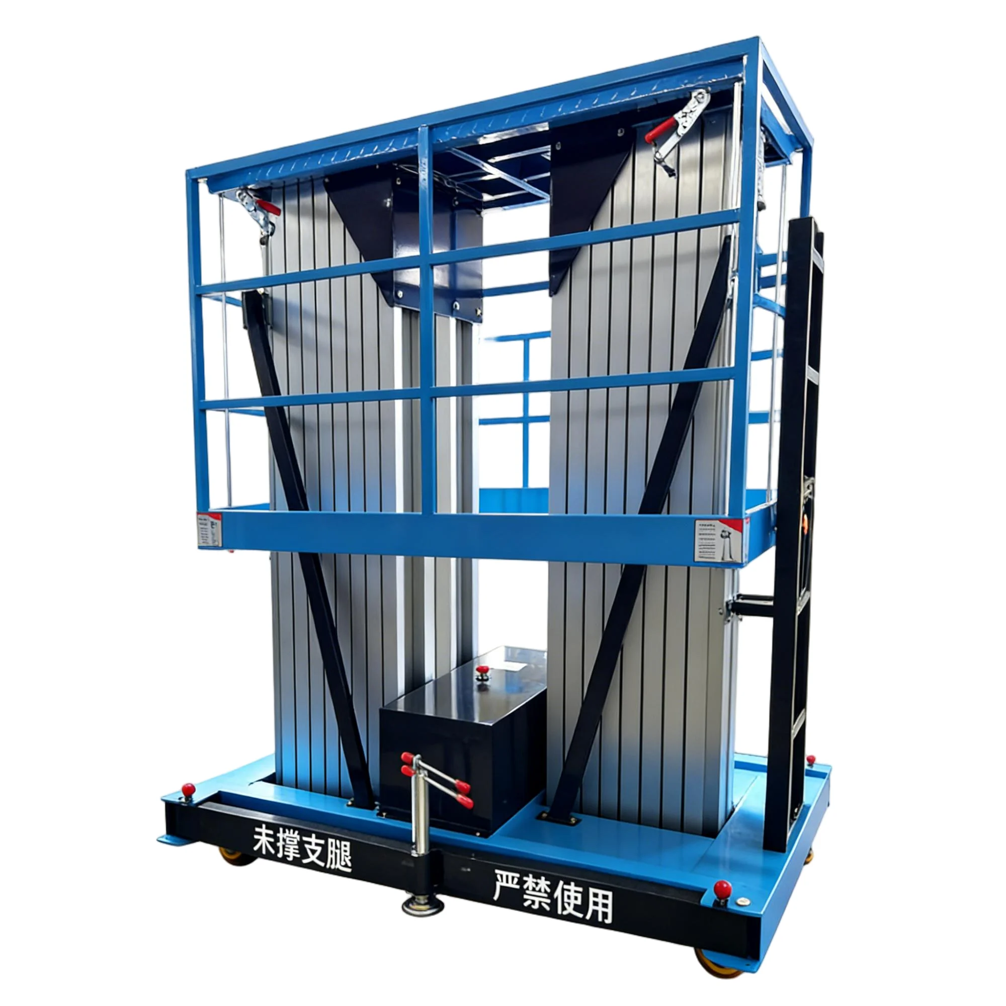 CE Approved 6m 8m 10m Single Mast Aluminium Alloy Ladder Lift Home Cleaning Lift Aluminum Lift Single Mast