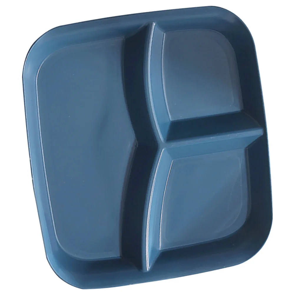 

1pc Divided Plate Compartment Dinner Tray Reusable Food Grade Plastic Serving Platter For Kitchen Picnic Party Portion Control