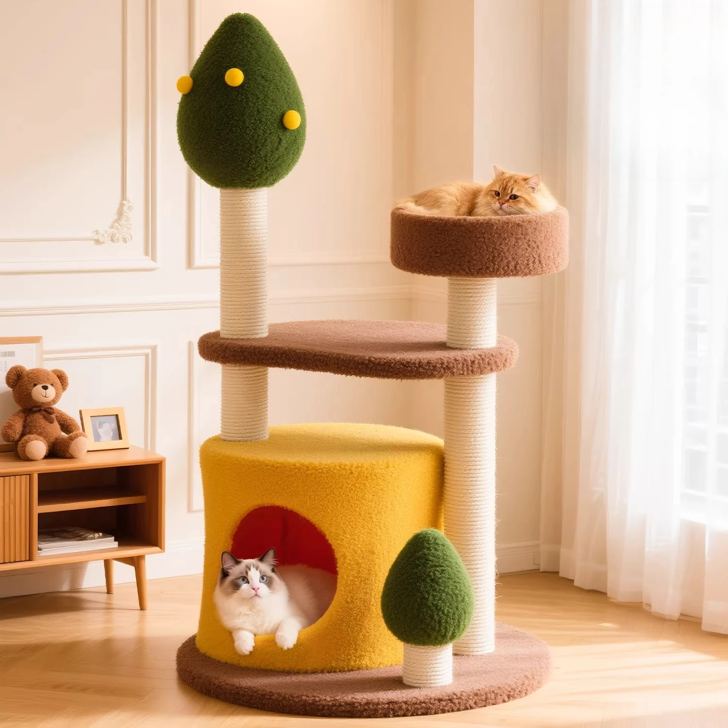 

Things House Cat Tower Supplies Indoor Modern Stairs Cat Tower Large Things Goods Scratcher Mat Rascador De Gatos Pet Supplies