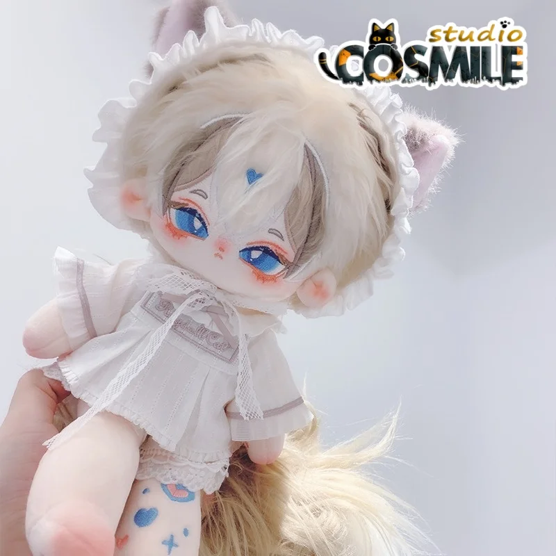 Cat Neko Simpatico pigiama bianco Abito Gonna Costume Peluche ripiene 20 cm Accessori per bambole Vestiti per bambole SL Mar