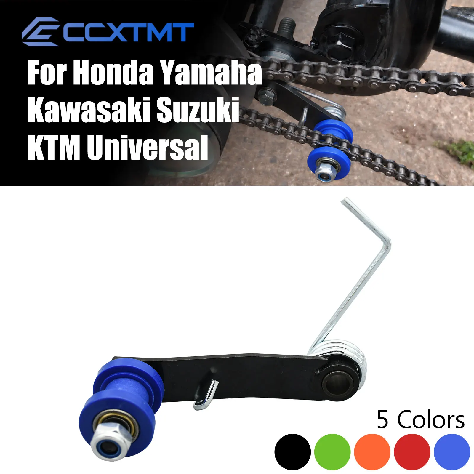 420 428 530 Chain Roller Tensioner Dirt Bike Chain Tensioner Metal Bracket For Motorcycle ATV Karting Dirt Pit Bike Universal