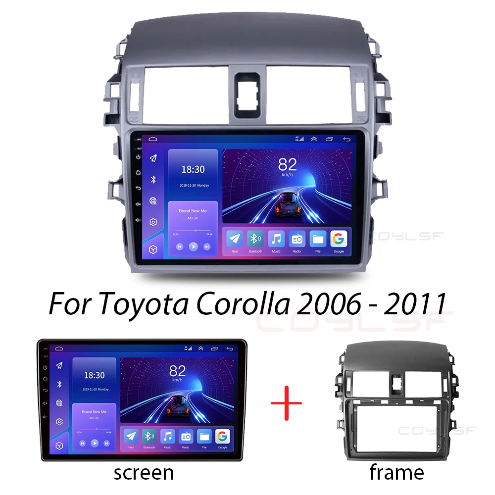 Draadloze-reproductor Multimedia con Android 13 y Gps para Toyota, autorradio 2DIN con Carplay, Dsp, 4, para Toyota Corolla E140/150, 2006, 2007-2013