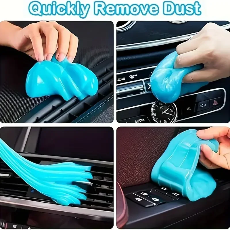 Magic Car Interior Cleaning Gel 70g, Sticky Dust Remover Mud for Air Vent & Keyboard, Universal Auto Detailing Wash Part