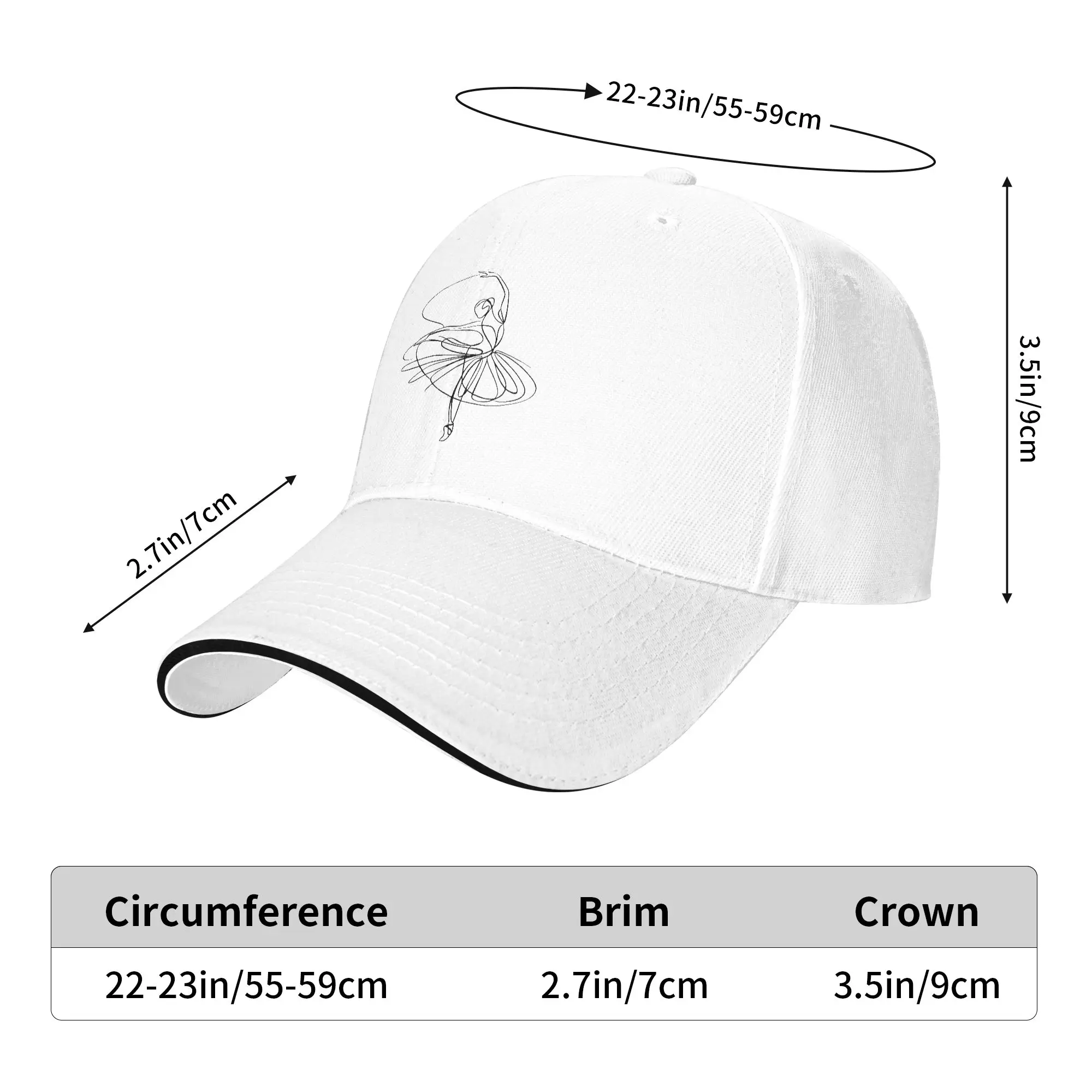 Ballet Dancer Dancing Ballerina Casual Baseball Cap Summer  Trucker Hat Sun Snapback Cap Couple Women Street Style Baseball Caps