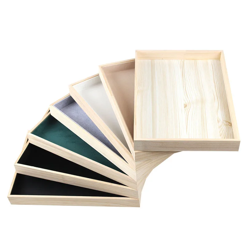 

Ювелирная тарелка из цельного дерева, поднос для ювелирных изделий, коробка для хранения колец, серег, браслет, пустая тарелка, киоск, чтобы увидеть поддон.