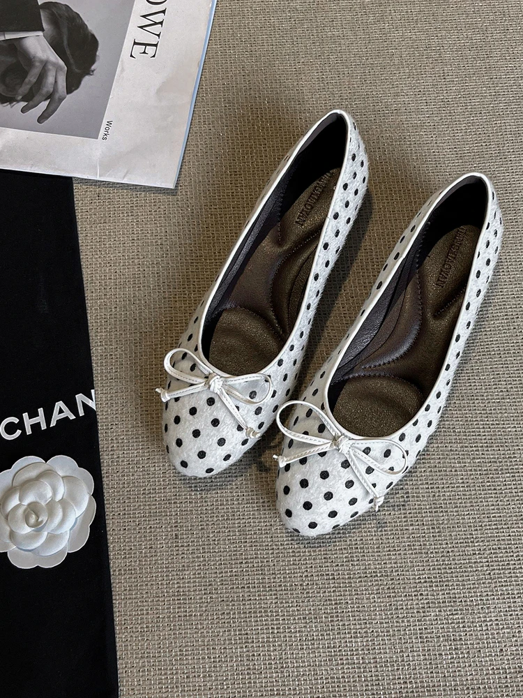 lamb-leather-mary-jane-single-oes-women's-ballet-flats-bowknot-spot-pattern-increased-height-interior-faion-casual-oes