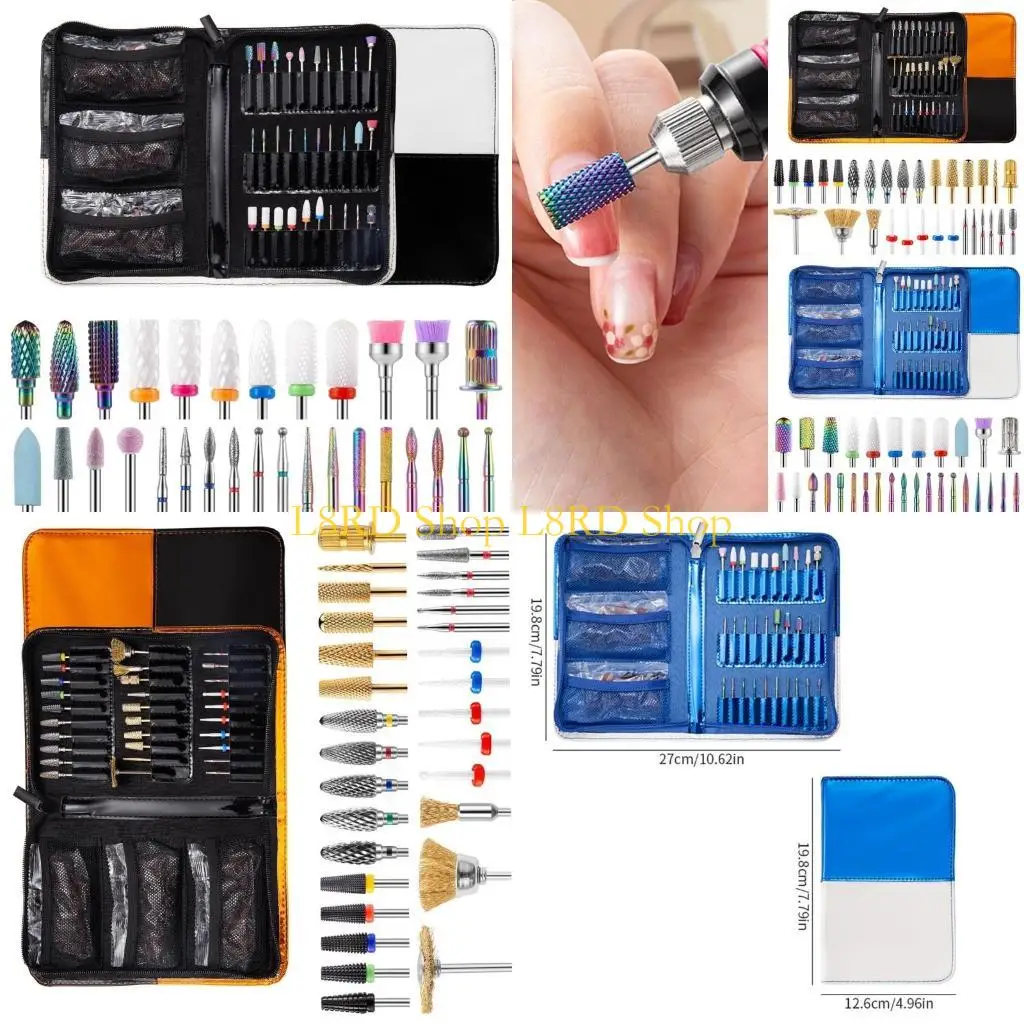 

L8RD Diamond Cuticle Electric File and Ceramic Acrylic Gel Bits Kits