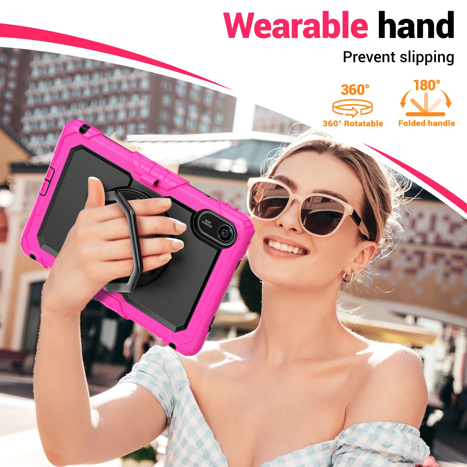 360 Rotatable Rugged Stand Case For Xiaomi Redmi Pad 2 2025 11.0 inch 25040RP0AG 25040RP0AI Heavy Duty Handle Grip Armor Cover