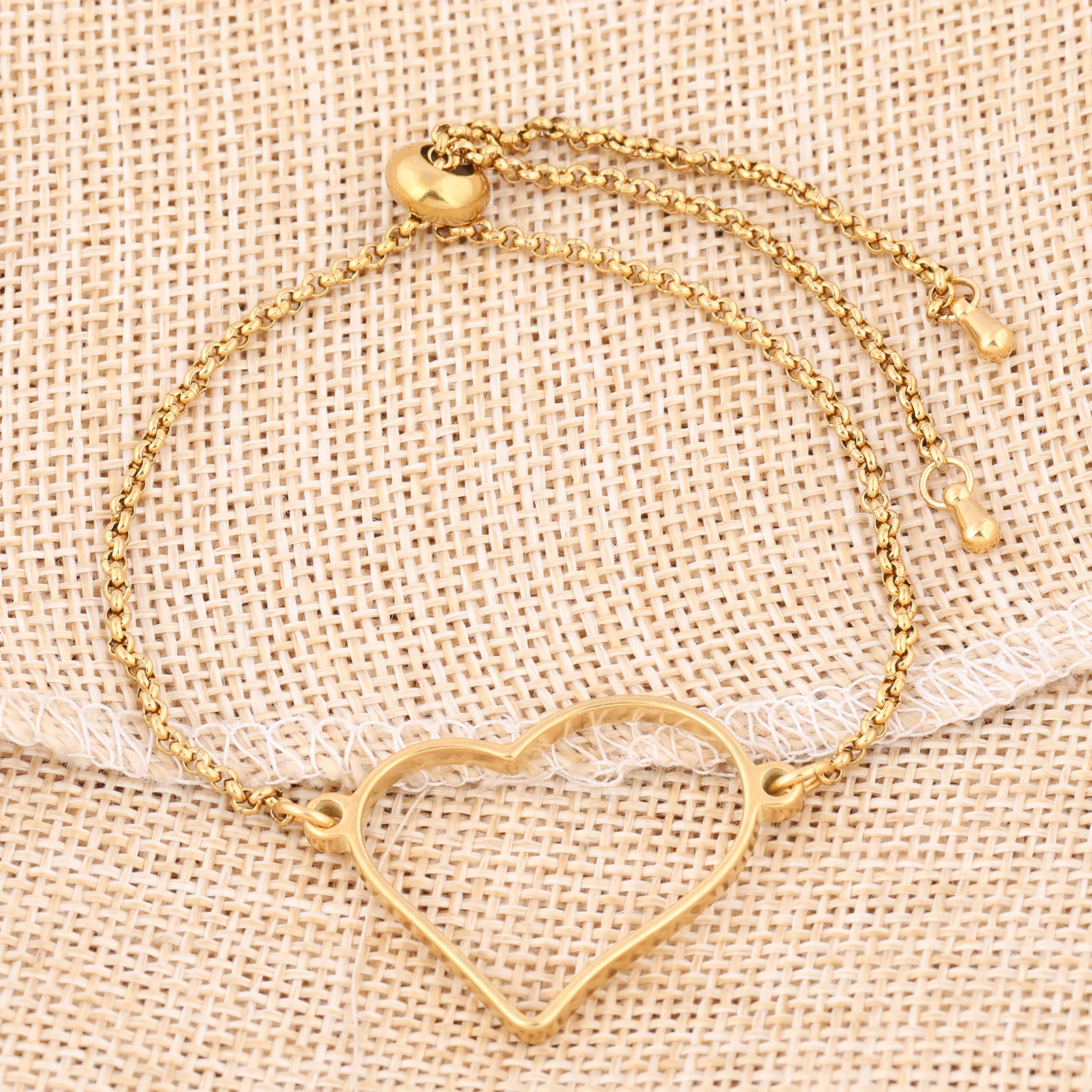 3pcs Stainless Steel Gold Plated Heart Open Bezel Bracelet Connector Frame Blanks For Resin Jewelry Making Supplies view 5