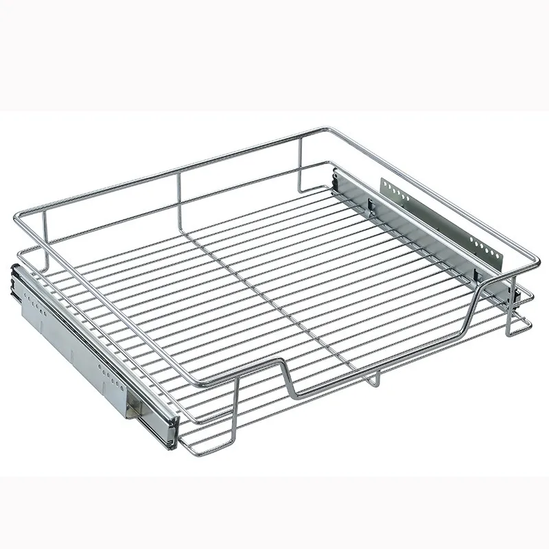Multifunctional Wire Bowl Fruit Basket Drawer Kitchen Accessories with Slide Function
