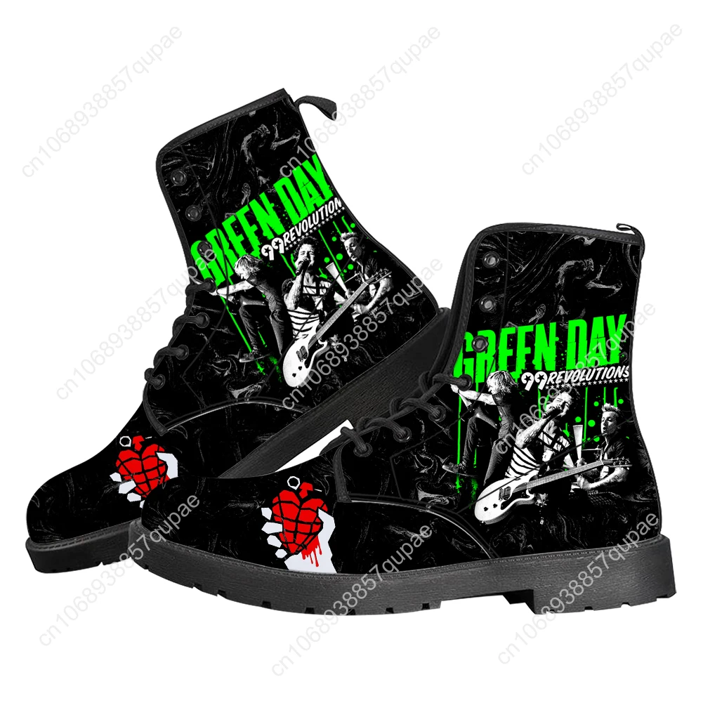

Green Day Pop Rock Band Повседневные ботинки Мужская женская подростковая обувь Модные 3D ботинки Уличная обувь высокого качества на заказ