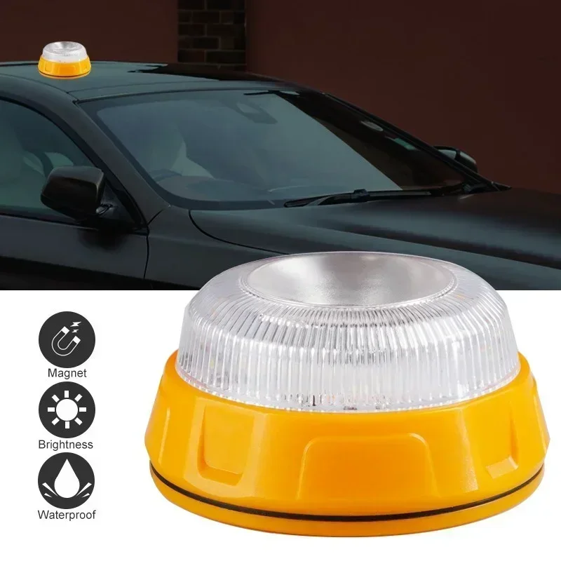 Auto Notfall Blitzlicht LED wasserdicht blinkende gelbe Leuchtfeuer mit Magnet v16 batterie betriebene Lampe Sicherheit für den Straßenrand