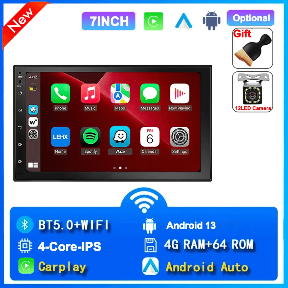 7/9/10 ''2 Din Android 13 auto Autoradio 64G Multimedia Video Universele Stereo Carplay gps Voor Volkswagen Nissan Hyundai Kia speelgoed