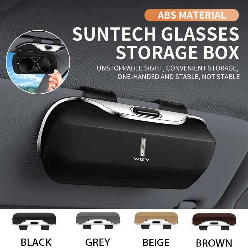 

Car Visor Sunglasses Car Glasses Case Box For GWM WEY Coffee 01 05 03 02 07 VV7 VV5 VV6 coffee latte 03 02 Interior Accessories