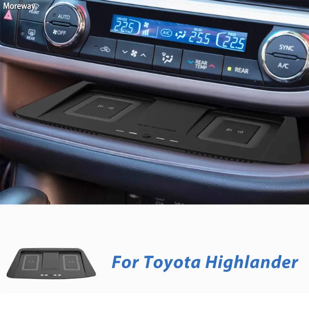 

Moreway Car wireless charger for Toyota Highlander 2014-2021 phone mount mobile holder quick charge Car Interior Accessories